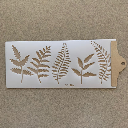 Fern border stencil 108a